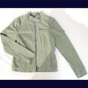 Banana Republic Zip Up Short PU Moto Jacket